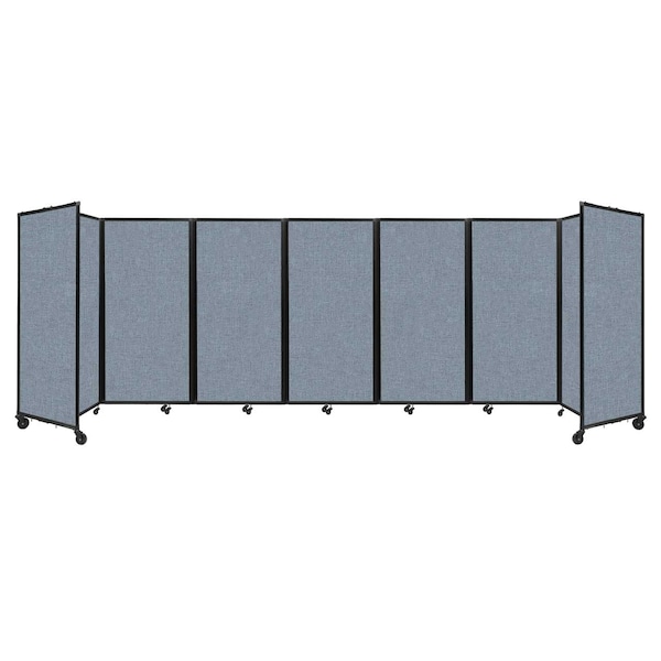 Room Divider 360 Folding Portable Partition 19'6" x 6' Powder Blue Fabric